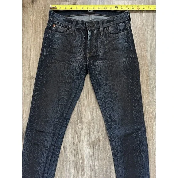 Hudson Jeans Womens Size 26 Blue Snakeskin Print Super Skinny Nico Mid Rise. - Picture 5 of 8